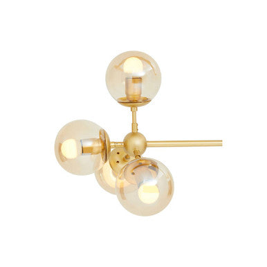 Orsina Abira Gold 8-Arm Pendant Light | Modern Bubble Glass Chandelier
