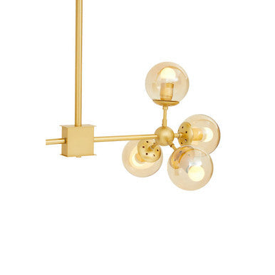 Orsina Abira Gold 8-Arm Pendant Light | Modern Bubble Glass Chandelier