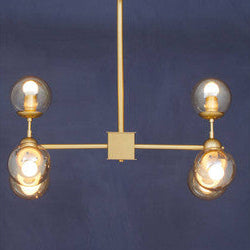Orsina Abira 6-Arm Gold Pendant Light | Molecular Glass Chandelier