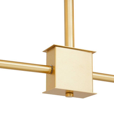 Orsina Abira 6-Arm Gold Pendant Light | Molecular Glass Chandelier