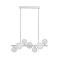 Orsina Abira 7-Light Chrome Pendant Lamp | Mid-Century Glass Chandelier