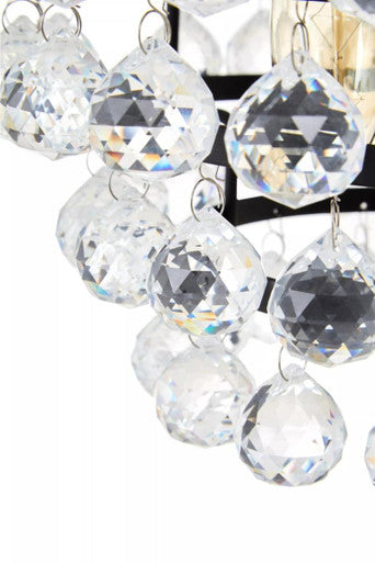 Orsina Hutchinson Crystal Floor Lamp | Black Metal Contemporary Lighting