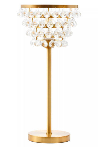 Orsina Hutchinson Crystal Table Lamp – Gold Metal Bedside Lighting
