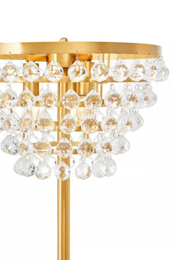 Orsina Hutchinson Crystal Floor Lamp | Gold Metal Glamour Lighting