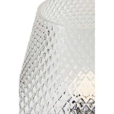 Orsina Clear Glass Table Lamp – Modern Angular Design with Gold Base