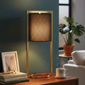Orsina Lara Table Lamp – Modern Gold Metal Frame with Black Shade