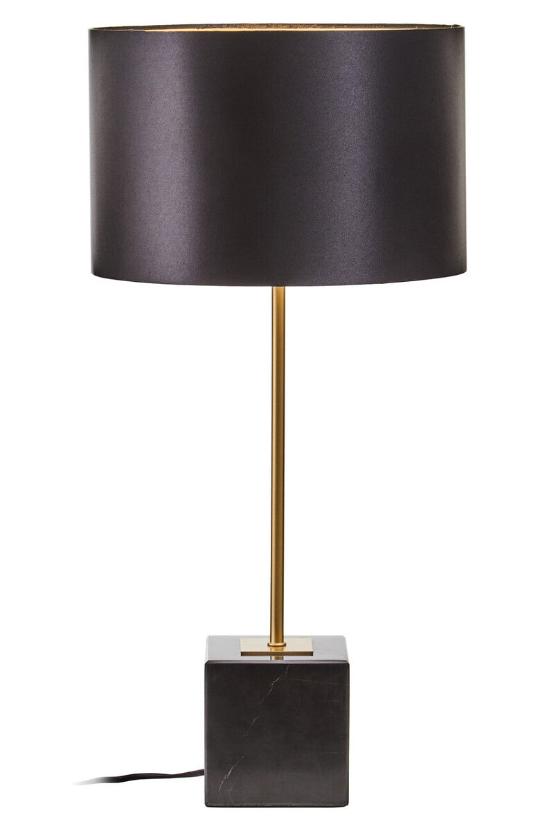 Orsina Murdoch Black Table Lamp – Gold Stem and Marble Base