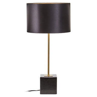 Orsina Murdoch Black Table Lamp – Gold Stem and Marble Base