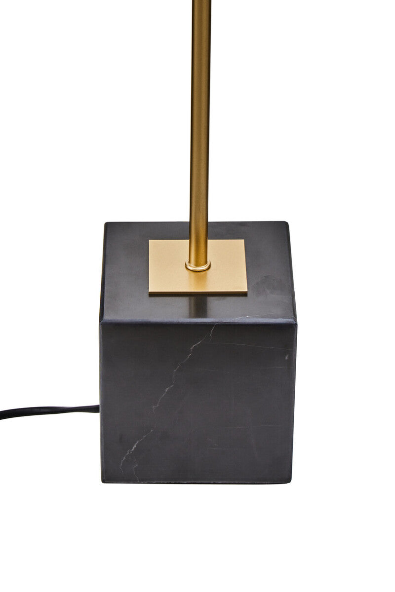 Orsina Murdoch Black Table Lamp – Gold Stem and Marble Base