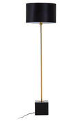 Orsina Murdoch Black Floor Lamp – Gold Stem with Marble Base
