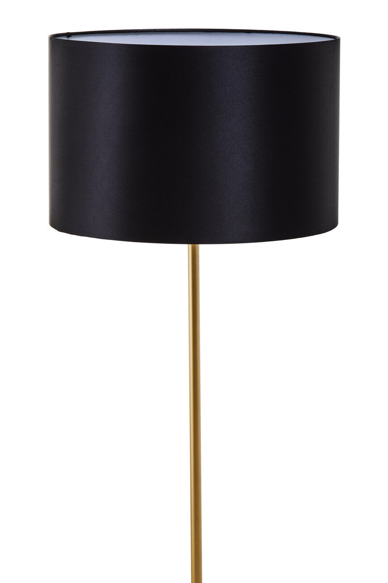 Orsina Murdoch Black Floor Lamp – Gold Stem with Marble Base