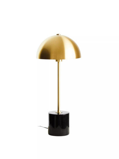 Orsina Murdoch Brushed Brass Table Lamp with Black Marble Base
