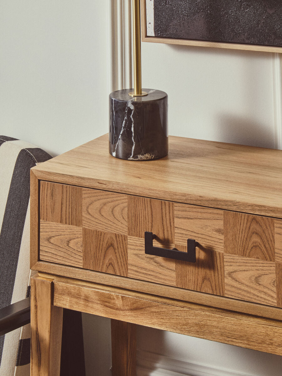 Orsina Murdoch Brushed Brass Table Lamp with Black Marble Base