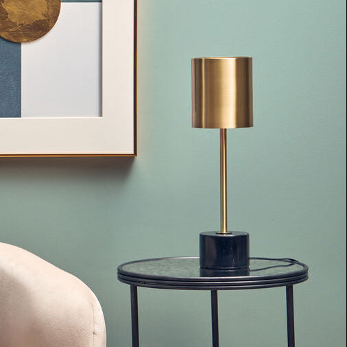 Orsina Palais Table Lamp – Brushed Brass with Black Marble Base