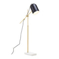 Orsina Equipoise Adjustable Floor Lamp | Black & Brass with Marble Base