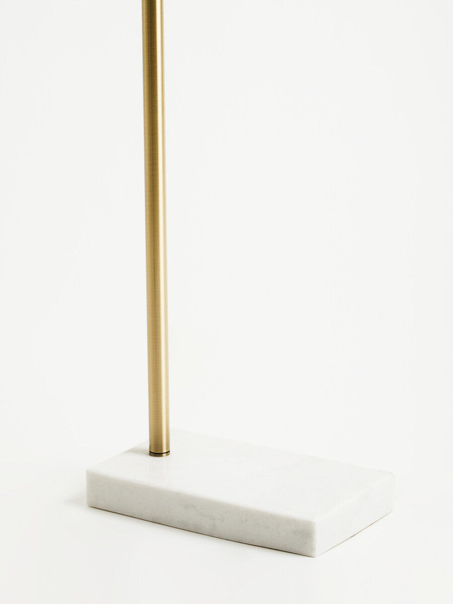 Orsina Equipoise Adjustable Floor Lamp | Black & Brass with Marble Base