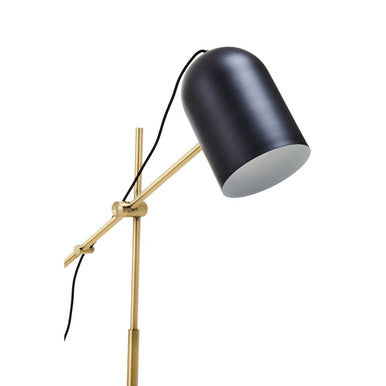Orsina Equipoise Adjustable Floor Lamp | Black & Brass with Marble Base