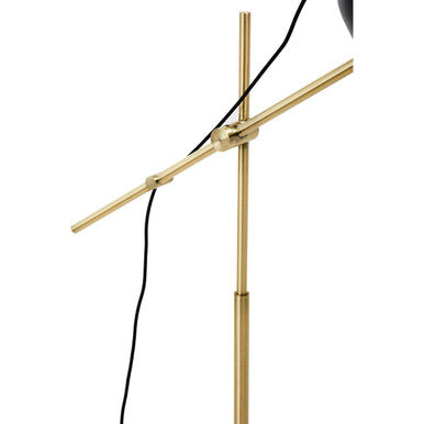 Orsina Equipoise Adjustable Floor Lamp | Black & Brass with Marble Base