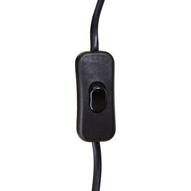 Orsina Impero Modern Table Lamp | Black Iron with White Linen Shade