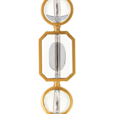 Orsina Zana Gold and Crystal Table Lamp with Black Linen Shade