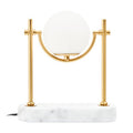 Orsina Zalika Marble and Gold Orb Table Lamp – Modern Glass Globe