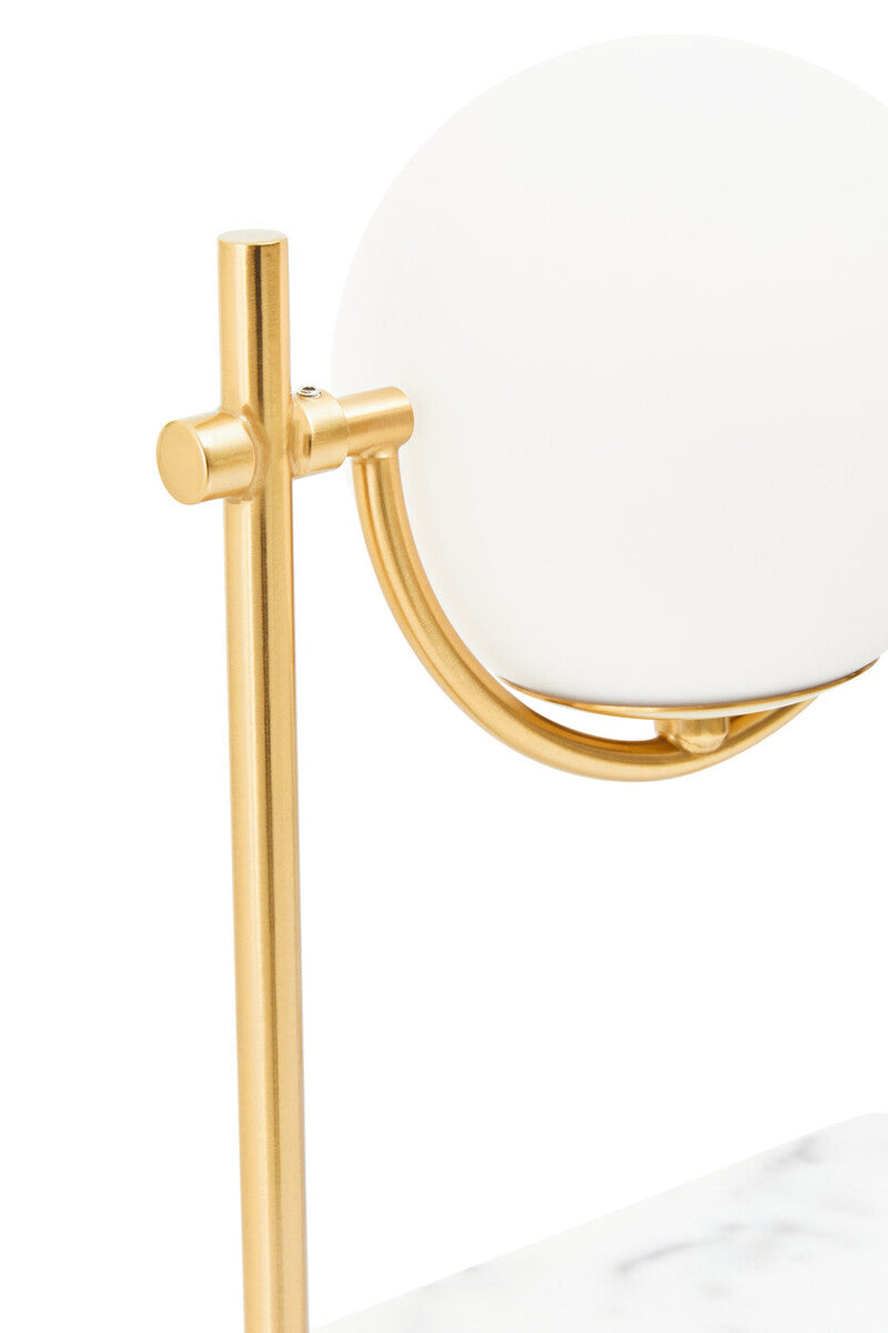 Orsina Zalika Marble and Gold Orb Table Lamp – Modern Glass Globe