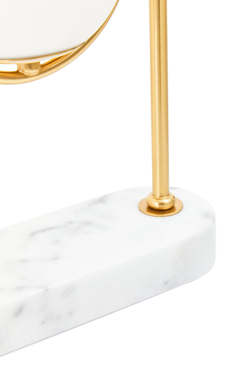 Orsina Zalika Marble and Gold Orb Table Lamp – Modern Glass Globe