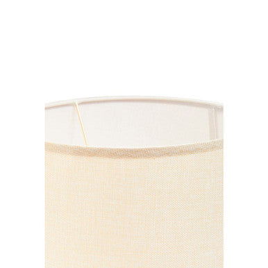 Orsina White Marble and Gold Circles Table Lamp with Linen Shade
