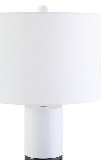 Orsina Eben Marble Table Lamp – Black and White Sculptural Lighting