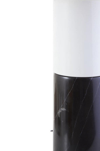 Orsina Eben Marble Table Lamp – Black and White Sculptural Lighting