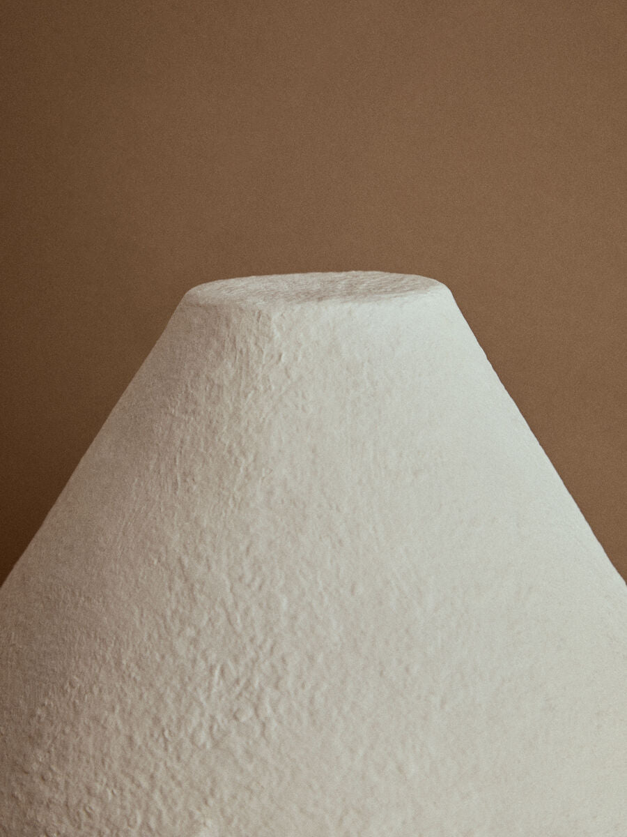 Orsina Carta White Papier Mache Table Lamp – 44cm Sculptural Lighting