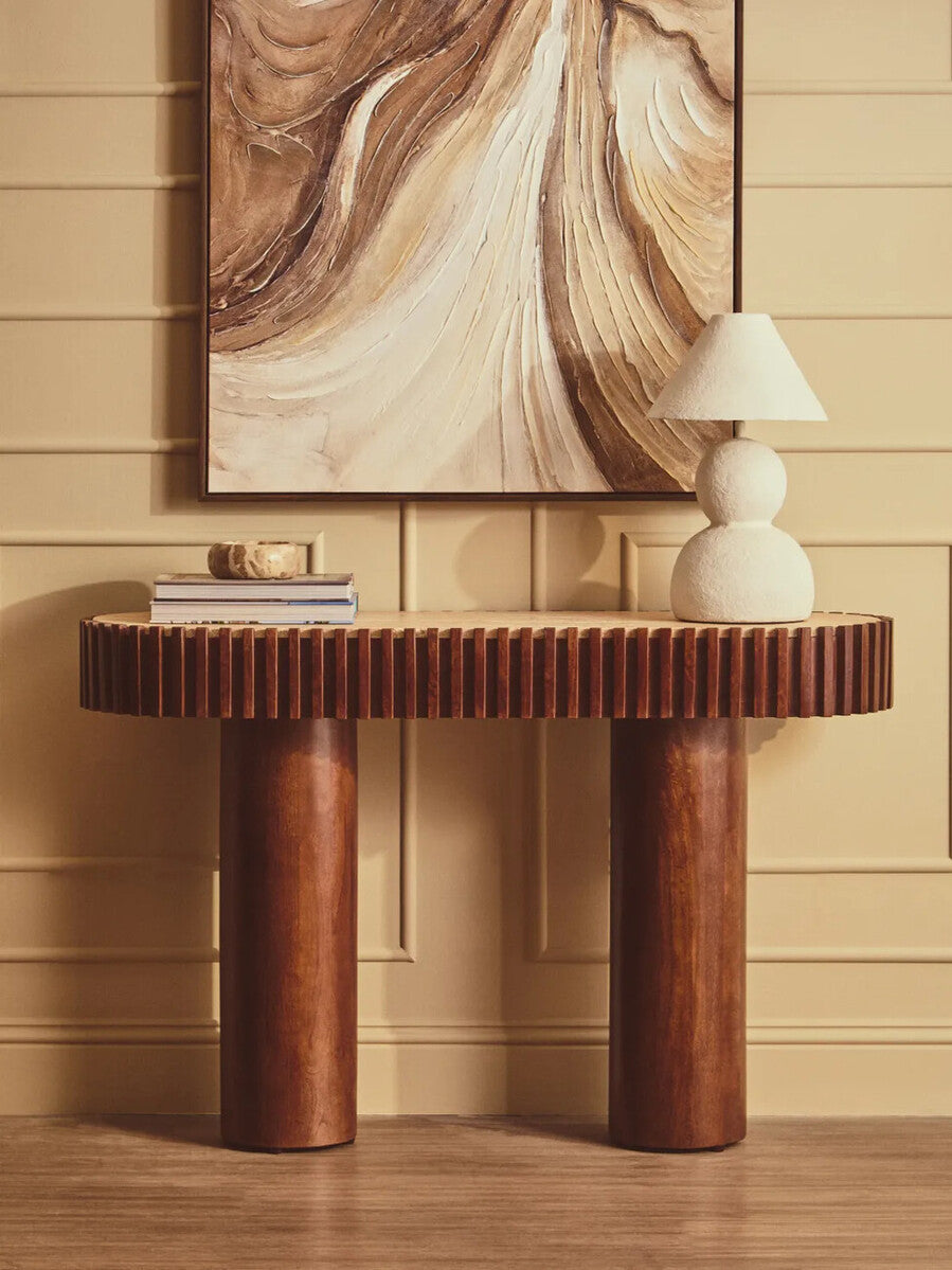 Orsina Carta White Papier Mache Table Lamp – 44cm Sculptural Lighting