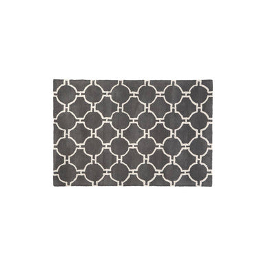 Orsina Bosie Kensington Grey & White Geometric Contemporary Area Rug