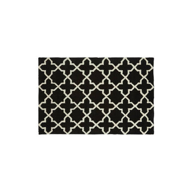 Orsina Bosie Hampstead Black and White Hand-Tufted Wool Rug