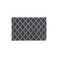 Orsina Small Diamond Lattice Rug – Grey Handwoven Wool Cotton Rug