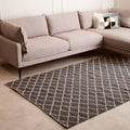 Orsina Large Grey Diamond Lattice Rug – Modern Geometric Area Rug