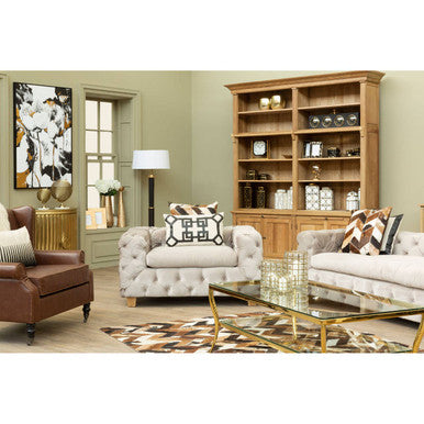 Orsina Brown Chevron Patchwork Rug – Large Hair on Leather Area Rug