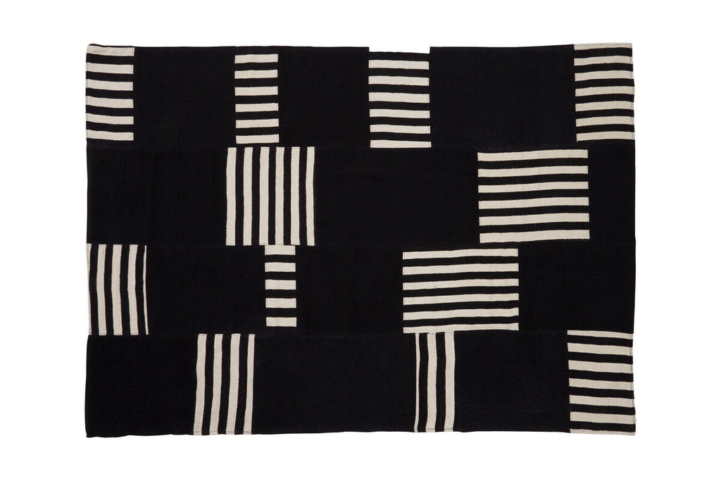 Orsina Bosie Black and White Rug – Handcrafted Modern Graphic Area Rug
