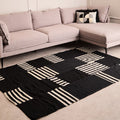Orsina Bosie Black and White Rug – Handcrafted Modern Graphic Area Rug