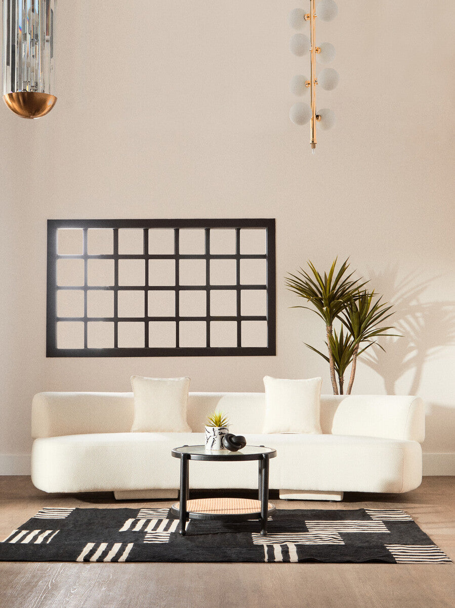 Orsina Bosie Black and White Rug – Handcrafted Modern Graphic Area Rug