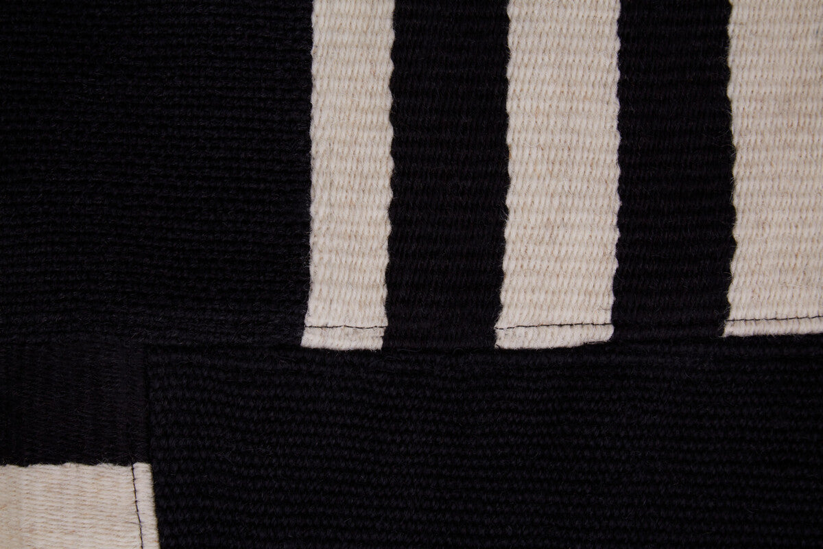 Orsina Bosie Black and White Rug – Handcrafted Modern Graphic Area Rug