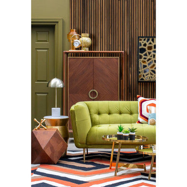 Orsina Bosie Villon Zig Zag Pattern Rug – Handcrafted Maize Carpet