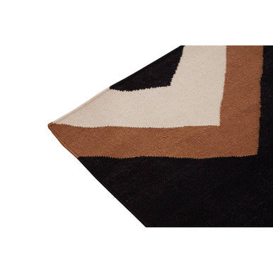 Orsina Bosie Villon Zig Zag Pattern Rug – Handcrafted Maize Carpet