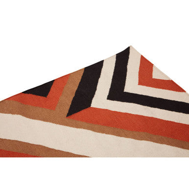 Orsina Bosie Villon Zig Zag Pattern Rug – Handcrafted Maize Carpet