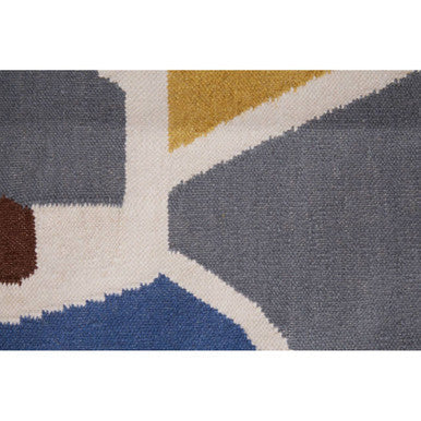 Orsina Bosie Villon Abstract Art Rug – Handcrafted Modern Living Room Decor