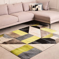 Orsina Safira Large Abstract Hair on Leather Patchwork Rug