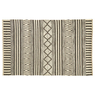 Orsina Bosie Jango Large Geometric Rug – Grey and Ivory Area Rug