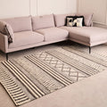 Orsina Bosie Jango Large Geometric Rug – Grey and Ivory Area Rug