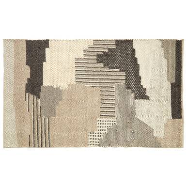 Orsina Bosie Jango Large Textured Rug – Grey & Ivory Abstract Decor