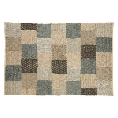 Orsina Bosie Jango Large Grid Rug – Grey and Ivory Modern Area Rug
